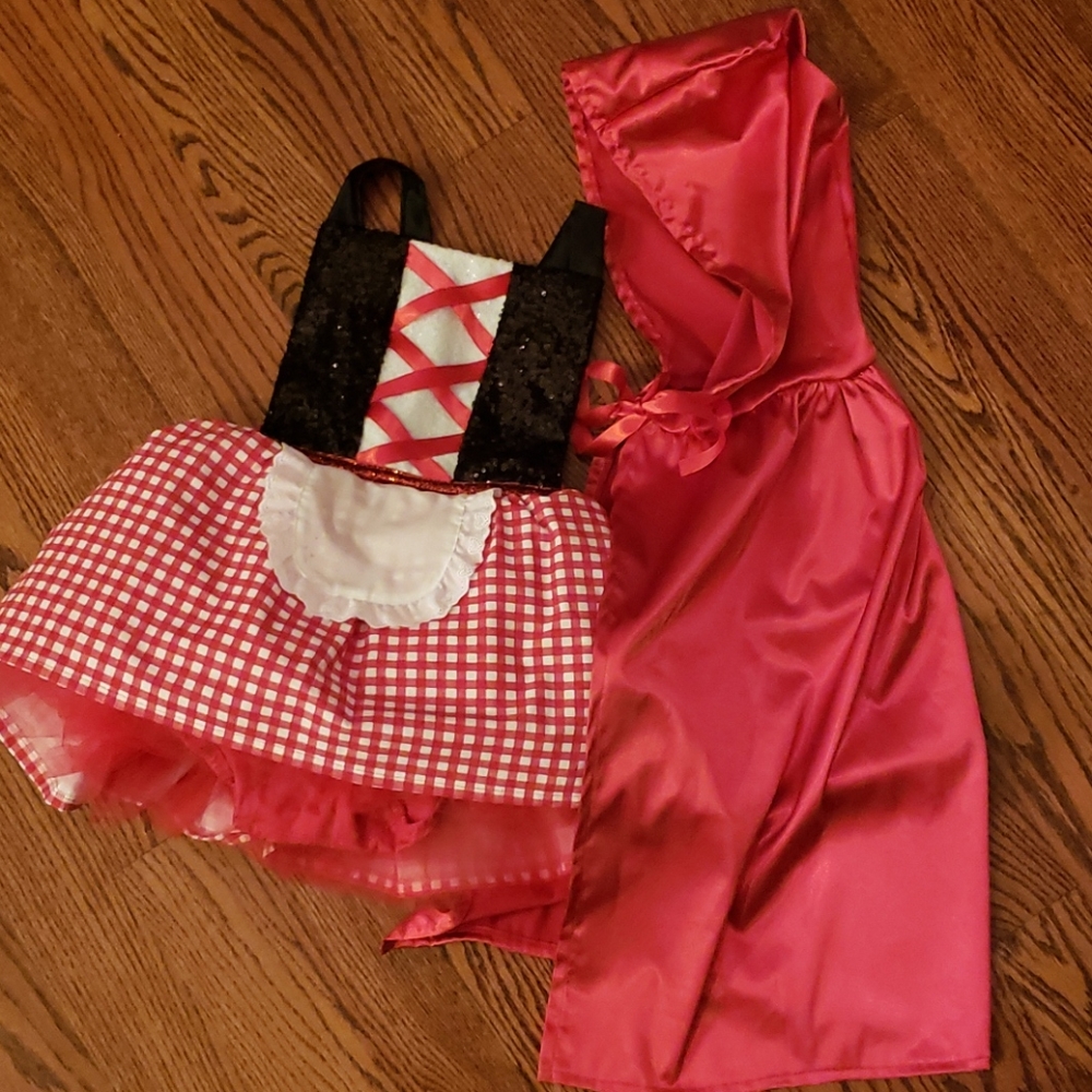 Little Red Riding Hood Sequin Tutu Dress with Cape